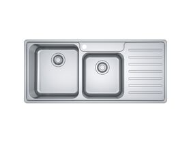 Franke Bell 1 3/4 Bowl Right Hand Drainer Sink Stainless Steel BCX621