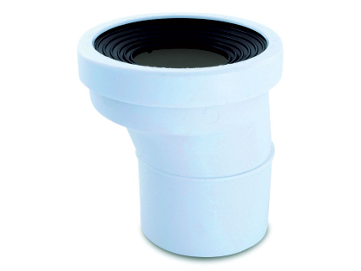 100mm x 20mm Offset Pan Connector Solvent Weld PVC Approved from Reece