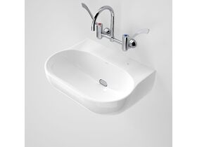 Caroma Clinic Wall Basin without Overflow No Taphole 600mm White