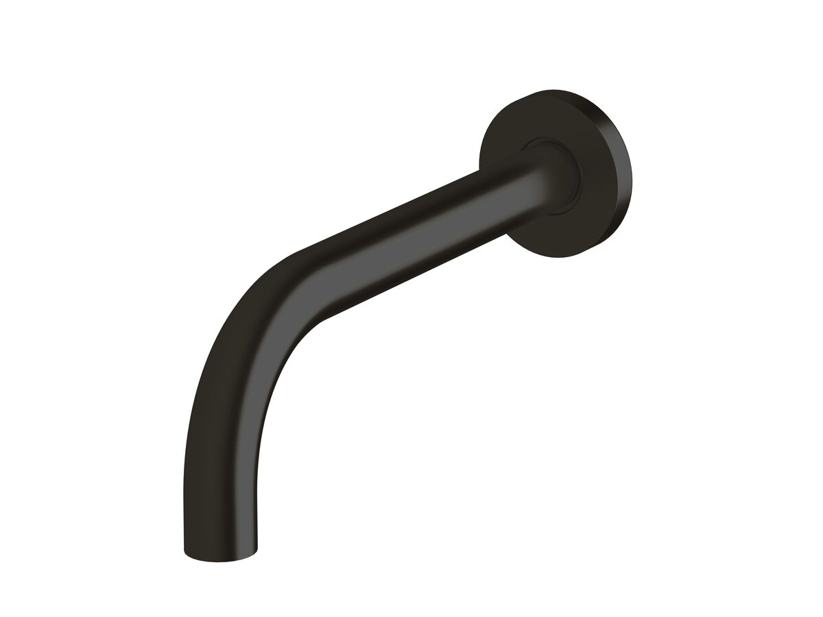Scala 25mm Curved Bath Outlet 200mm LUX PVD Matte Opium Black