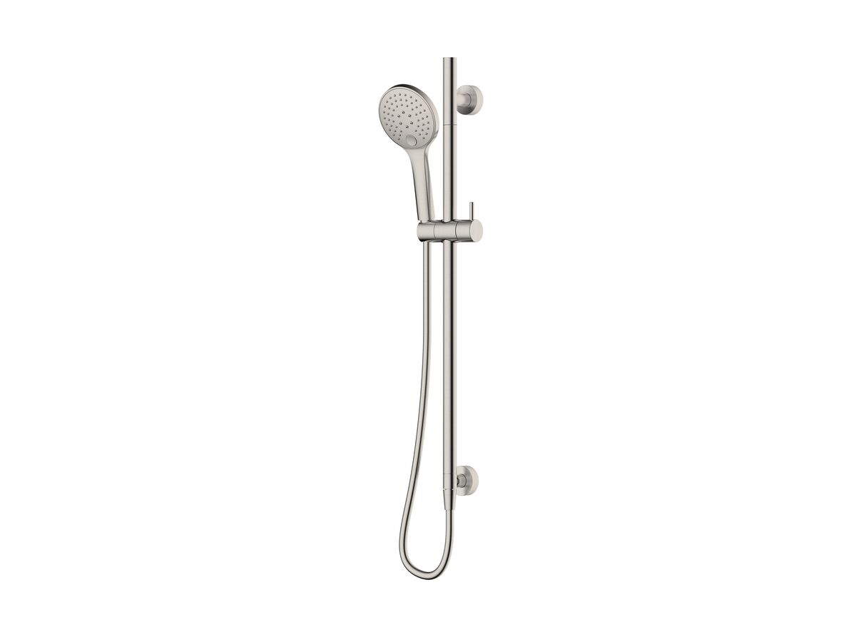 Mizu Drift Single Rail Shower with Top Rail Water Inlet Brushed Nickel
