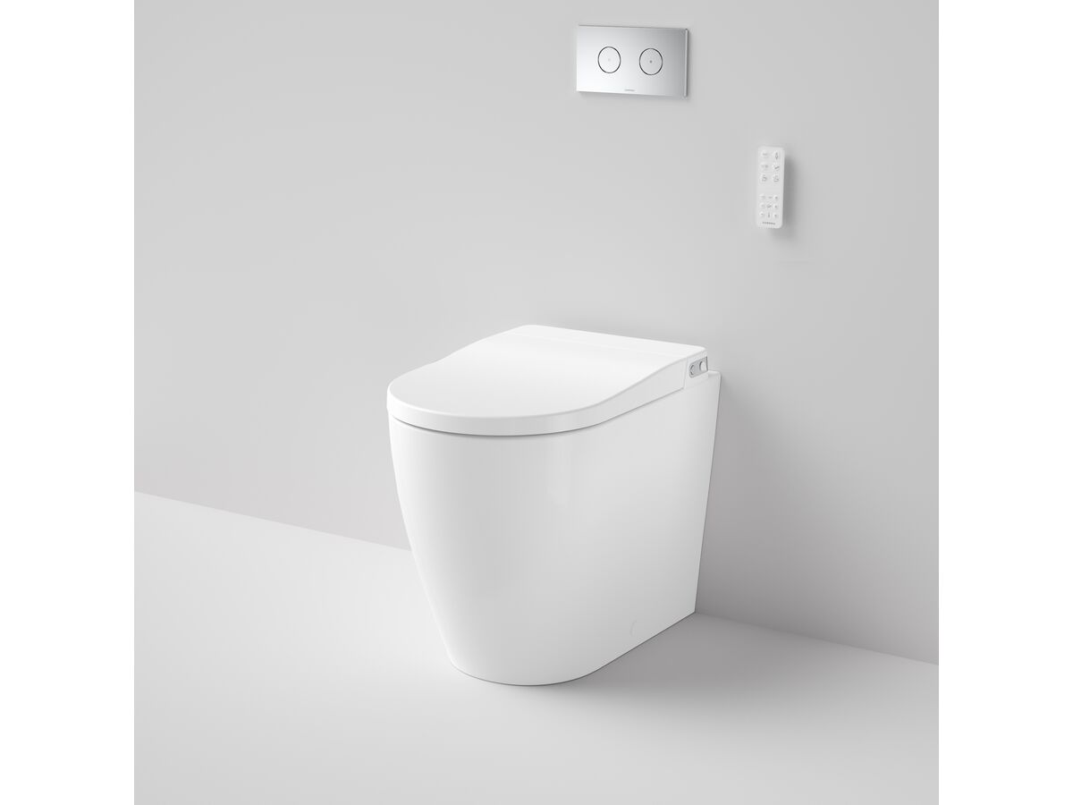 Caroma Urbane II Bidet Cleanflush Invisi II Wall Faced Toilet Suite with GermGard