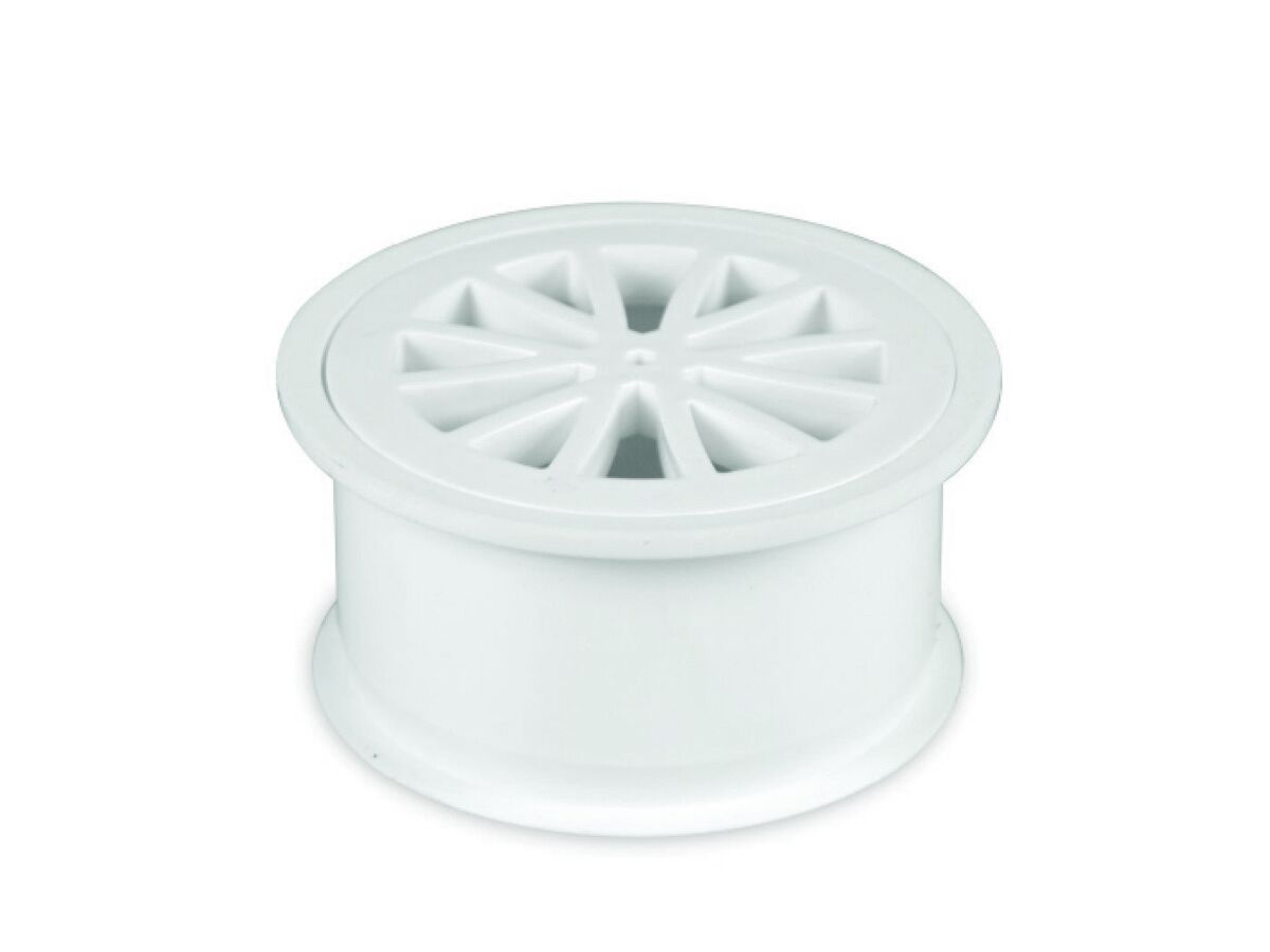 PVC Drainer Grate Round Plain 100mm from Reece