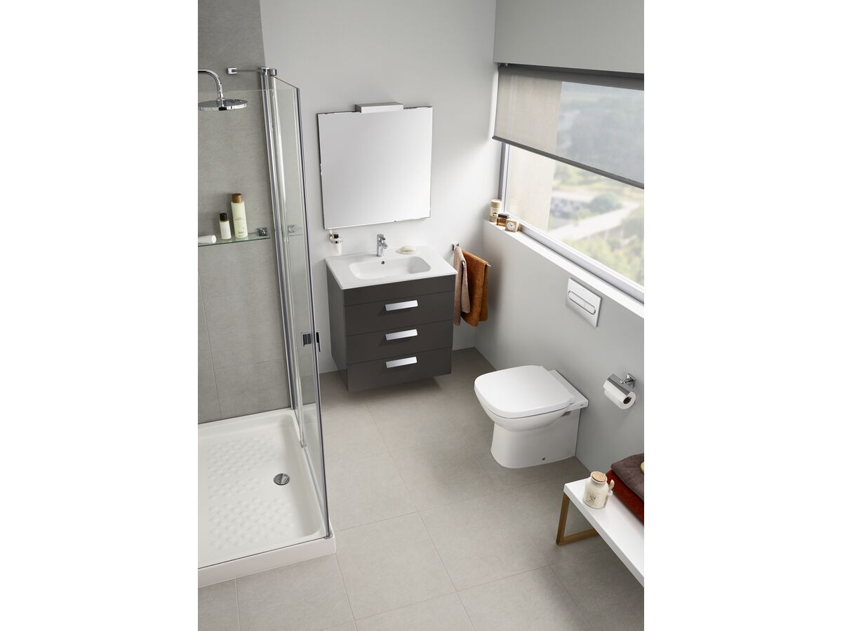 Roca Debba Back To Wall Pan WITH Soft Close Quick Release Seat White (4