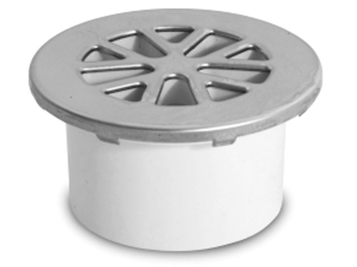 Floor Grate ABS Round Stainless Steel 50mm from Reece