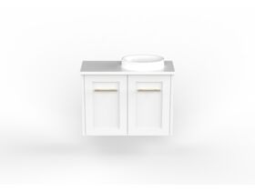 Kado Lux Petite Vanity Unit Wall Hung 600 Right Bowl (Basin Included)