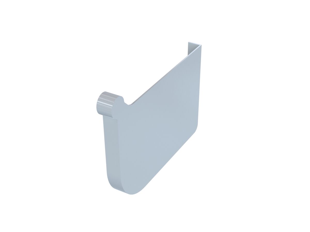 Quad Stop End Plate 115mm Right Hand Shale Grey