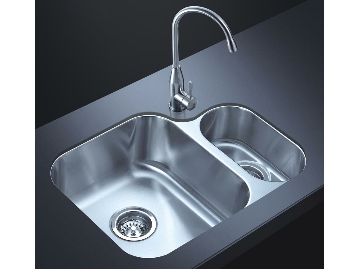 AFA Flow 1 1/4 Bowl Undermount Sink No Taphole 599mm Stainless Steel