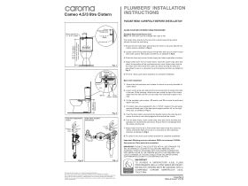 Installation Instructions - Caroma Cameo Close Coupled S Trap Bottom Inlet Toilet Suite Soft Close Seat White (4 Star)