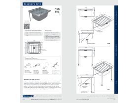 Installation Instructions - Britex Cleaners Sink with Grate and Stainless Steel Legs