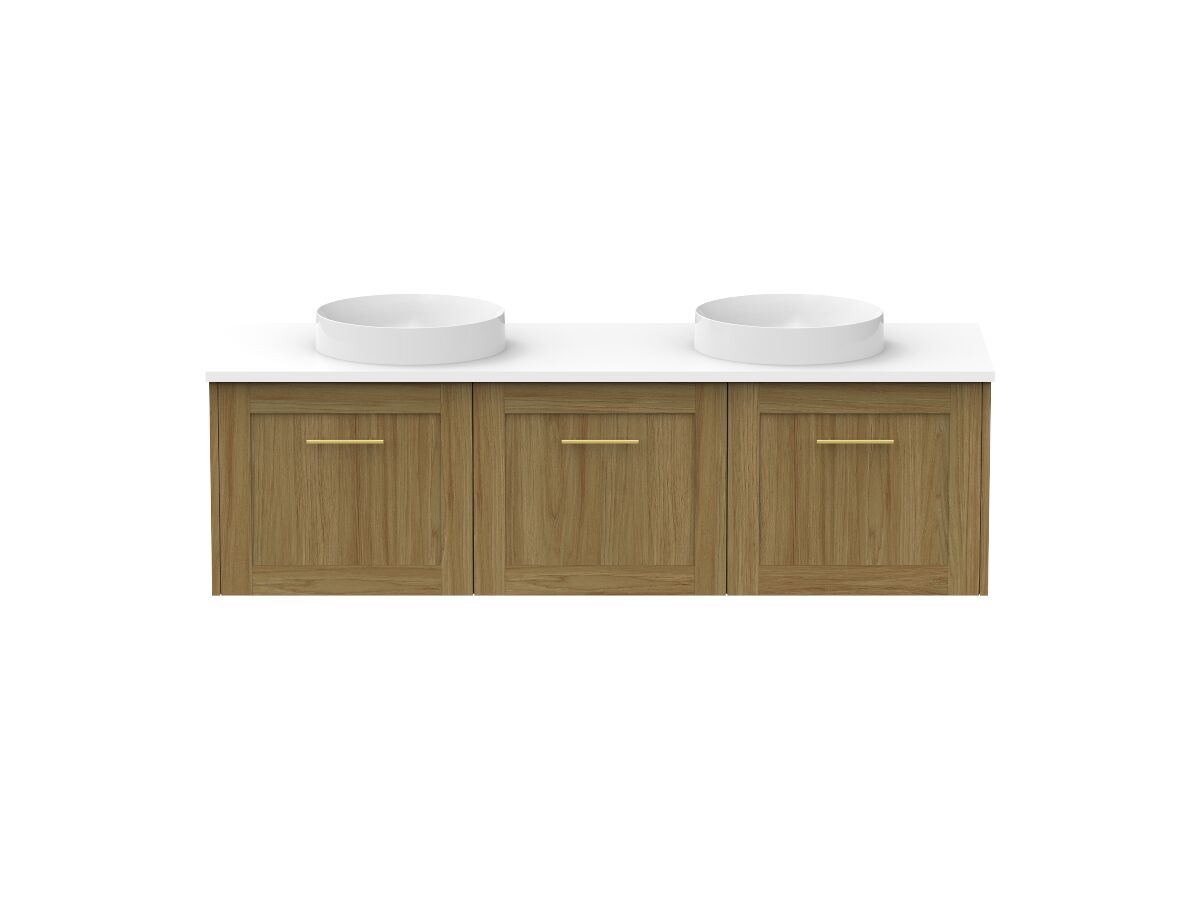 Kado Lux All Door 1500mm Double Bowl Wall Hung Cherry Pie