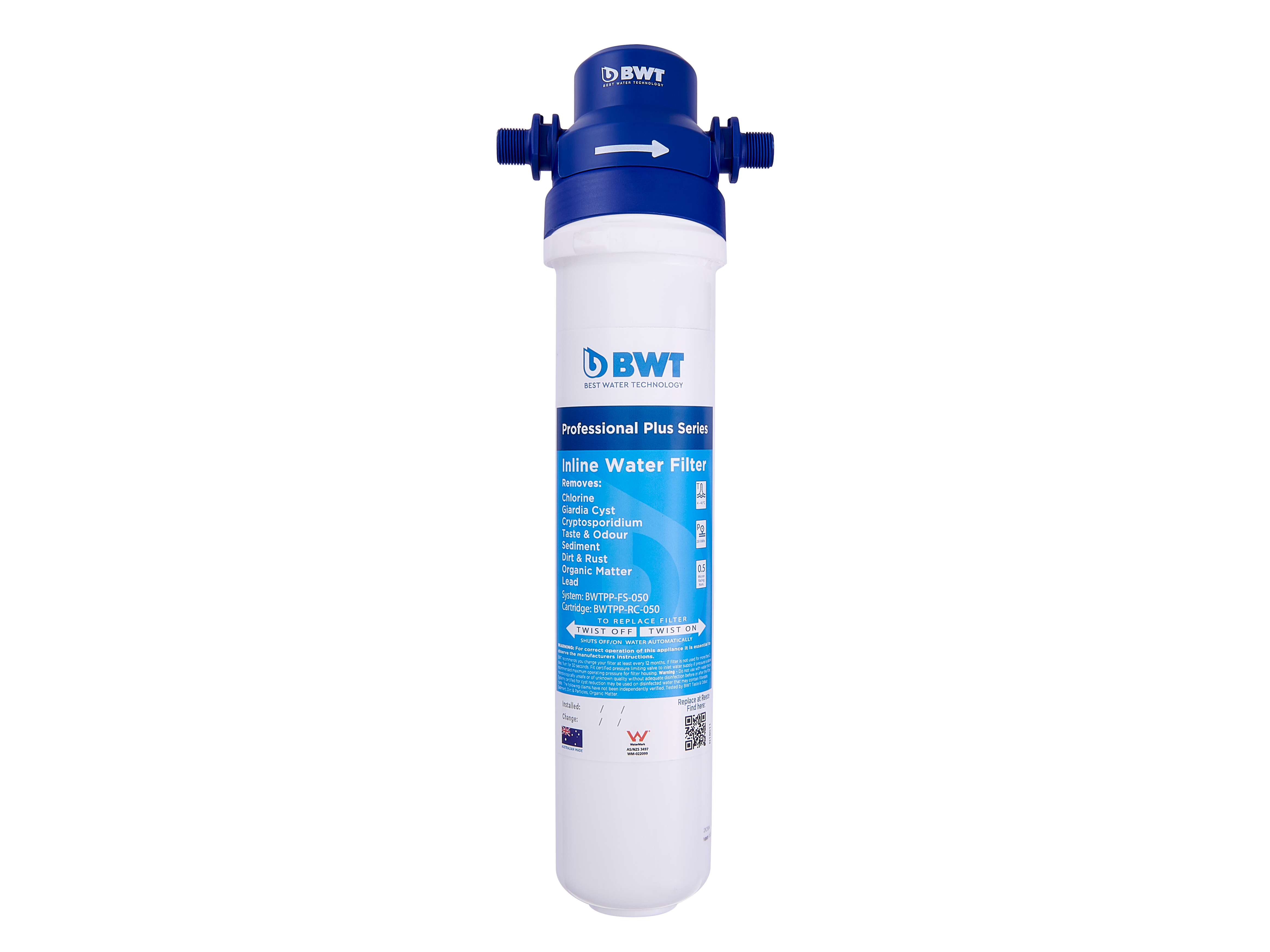 BWT Professional Plus Series Inline Water Filter Kit 0.5 Micron from Reece