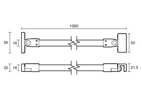 Kado Lux Shower Screen Support Bar