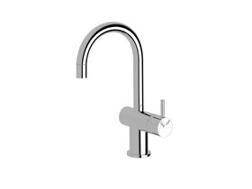 Scala Mini Basin / Sink Mixer Small Curved Right Hand Chrome (5 Star)