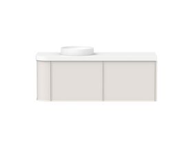 Kado Era 50mm Durasein Statement Top Single Curve All Drawer 1350mm Wall Hung Vanity with Left Hand Basin