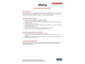 Installation Instructions - Mizu Drift Basin Mixer Tap Chrome (6 Star)