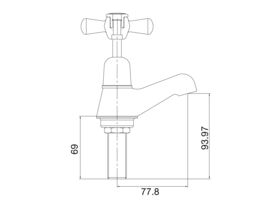 Posh Bristol Pillar Taps Ivory/Chrome (0 Star)