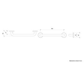 Stainless Steel 32mm Straight Grab Rail 400mm
