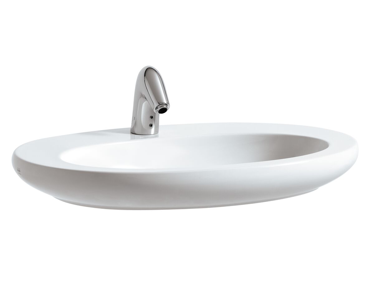 LAUFEN Alessi One Counter Basin 1 Taphole 750 x 520mm White