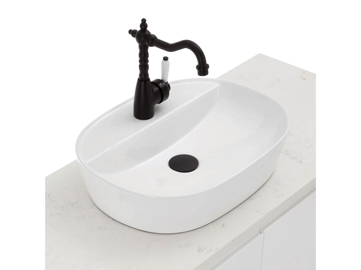 Chica Above Counter Basin 500 x 380 x 120mm 1 Taphole Gloss White