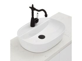 Chica Above Counter Basin 500 x 380 x 120mm 1 Taphole Gloss White