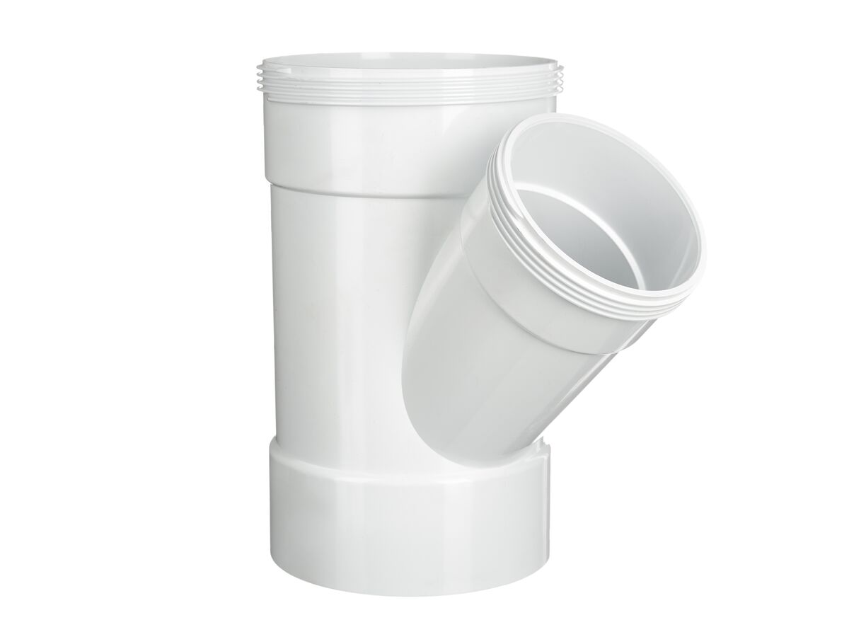 PVC Stormwater Junction 150mm x 100mm x 45 Degree (OB)