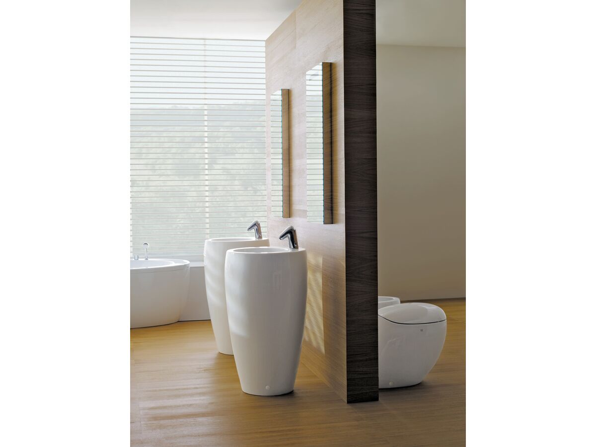 Laufen Alessi One Freestanding Basin 530x530 1 Taphole White