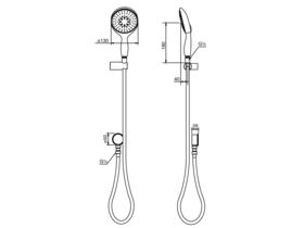 GROHE Power & Soul 4 Function Hand Shower with Elbow 130mm Chrome (3 Star)