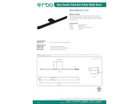 Specification Sheet - Oken Double Toilet Roll Holder Matte Black