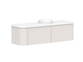 Kado Era 50mm Durasein Statement Top Single Curve All Drawer 1650mm Wall Hung Vanity with Center Basin