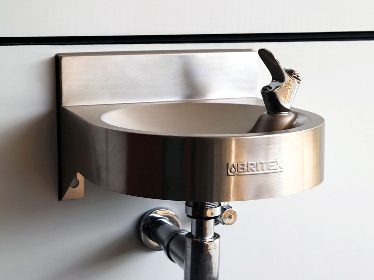 Britex Wall Hung Standard Drinking Fountain Stainless Steel