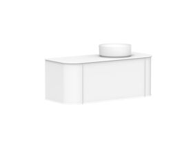 Kado Era 12mm Durasein Top Double Curve All Drawer 1200mm Wall Hung Vanity with Right Hand Basin