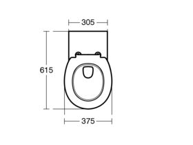 Portman 21 Rimless Overheight Back to Wall Pan only 610mm White (4 Star)