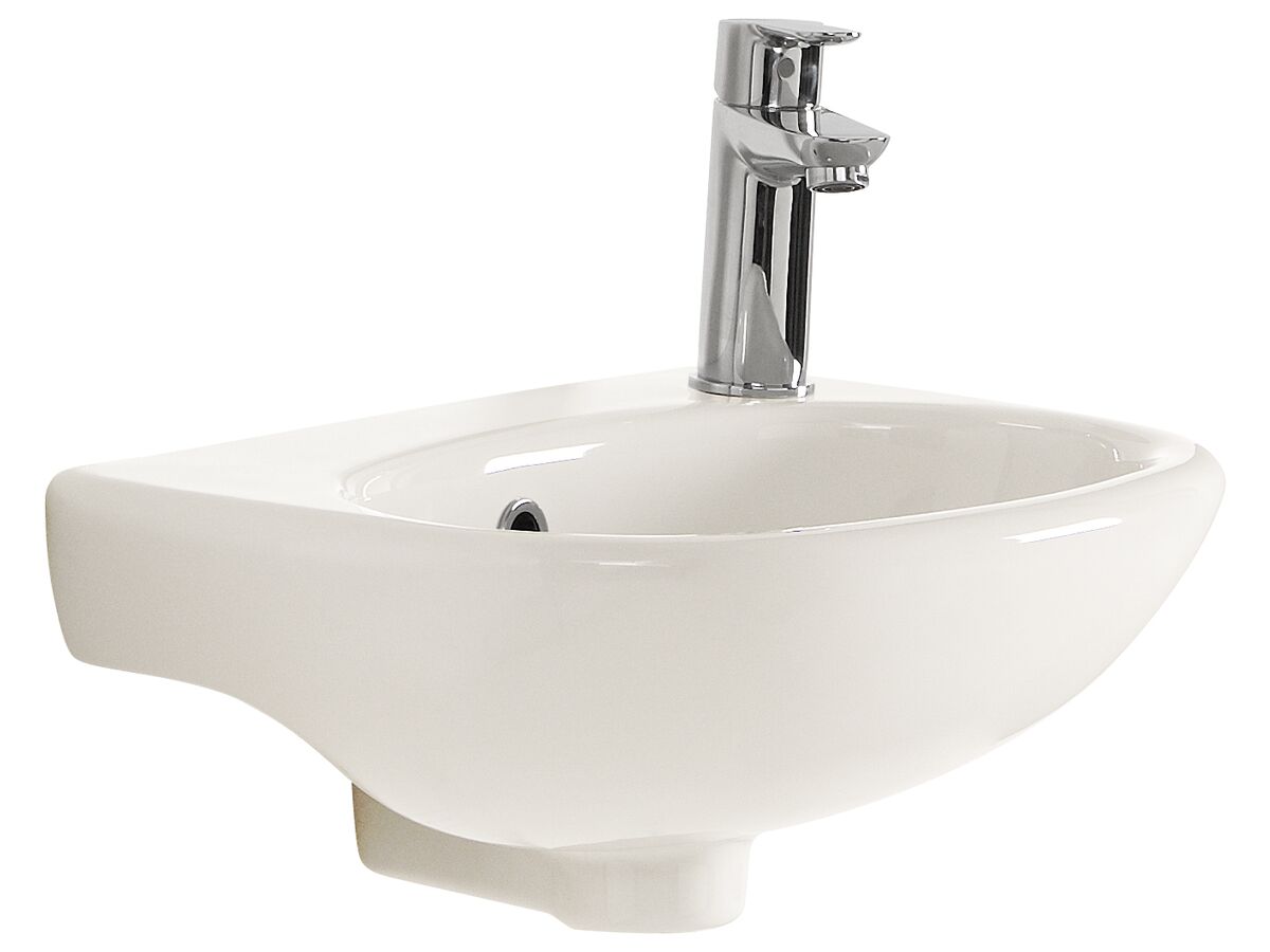 American Standard Studio Wall Basin with Fixing Kit 1 Taphole 450mm White