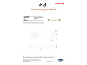 Specification Sheet - Milli Mood Edit Shower Shelf PVD Brushed Gold