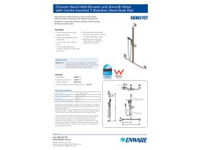 Specification Sheet - Enware Inverted T Handshower on Rail Stainless Steel