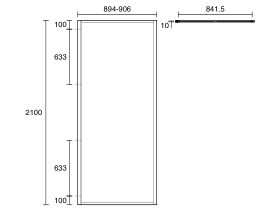 Kado Lux Frameless Shower Panel 900mm