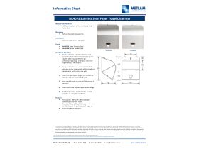 Installation Instructions - Paper Towel Disp (Roll) Stainless Steel
