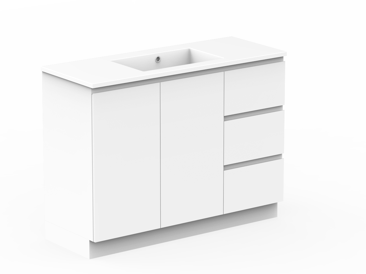 Posh Domaine Conventional 1200mm Single Bowl Floor Mounted Vanity Unit