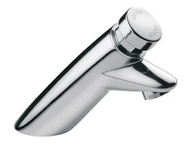 Self Closing Basin Tap Single Temperature Bright Stainless Steel (6 Star)