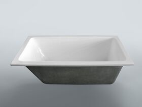 Mizu Bloc Inset Bath White