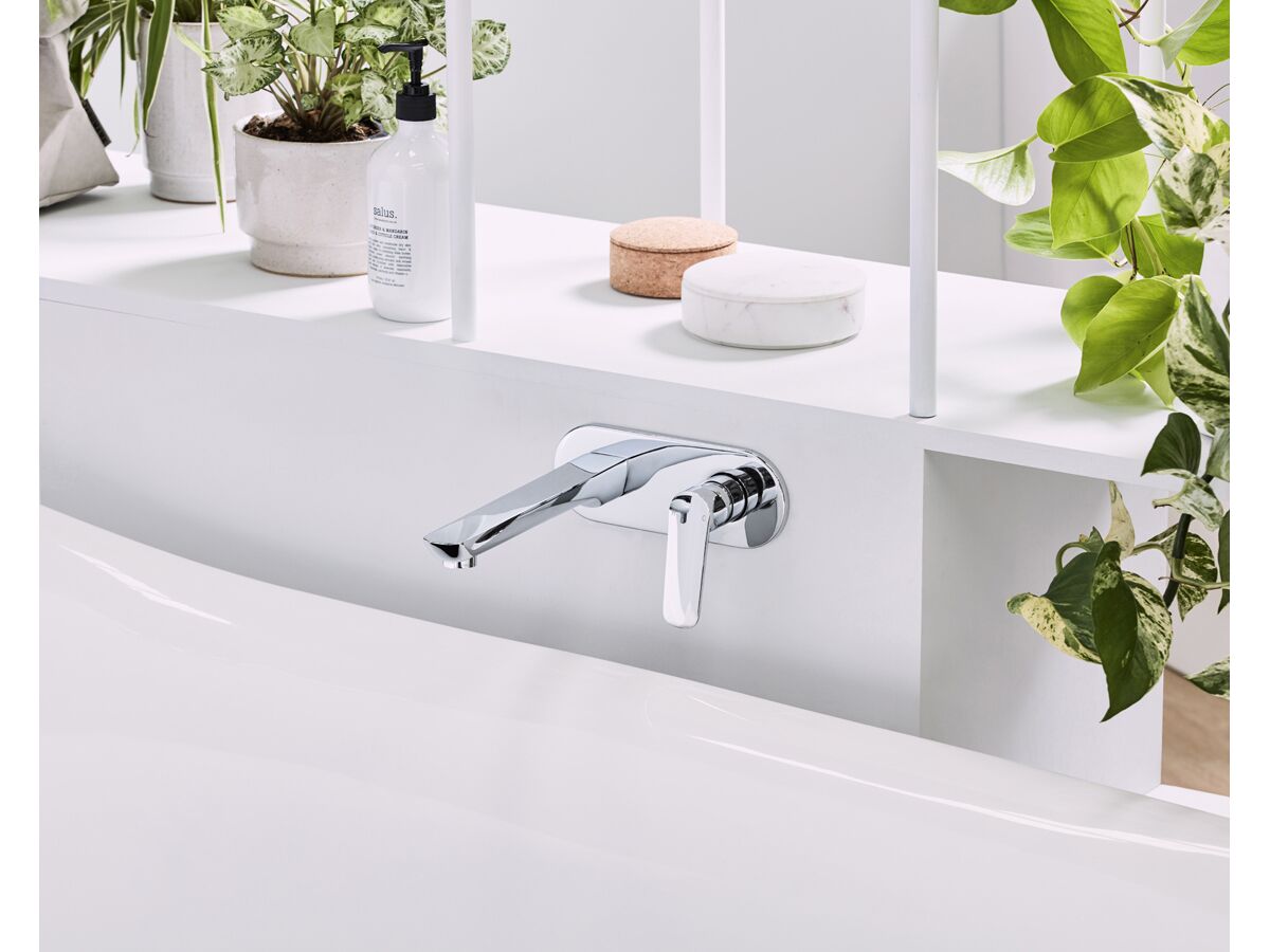 Mizu Bliss Wall Bath Mixer Tap Set 210mm Chrome from Reece