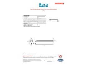 Specification Sheet - Roca Ona Wall Straight Shower Arm 400mm Brushed Nickel