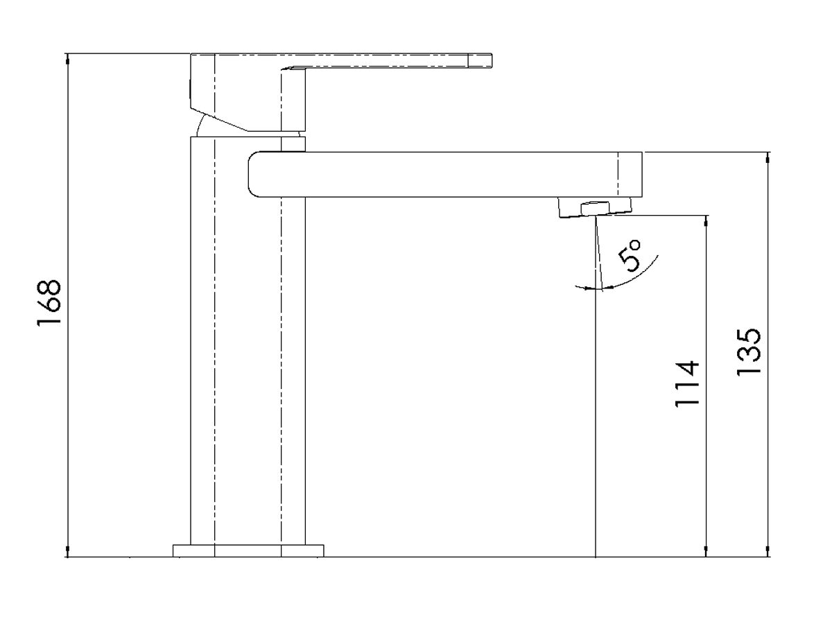 Teknobili Loop Basin Mixer Chrome (5 Star)