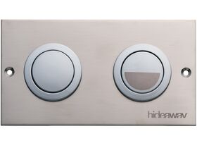 Hideaway Pneumatic Flush Button & Plate Polished stainless steel