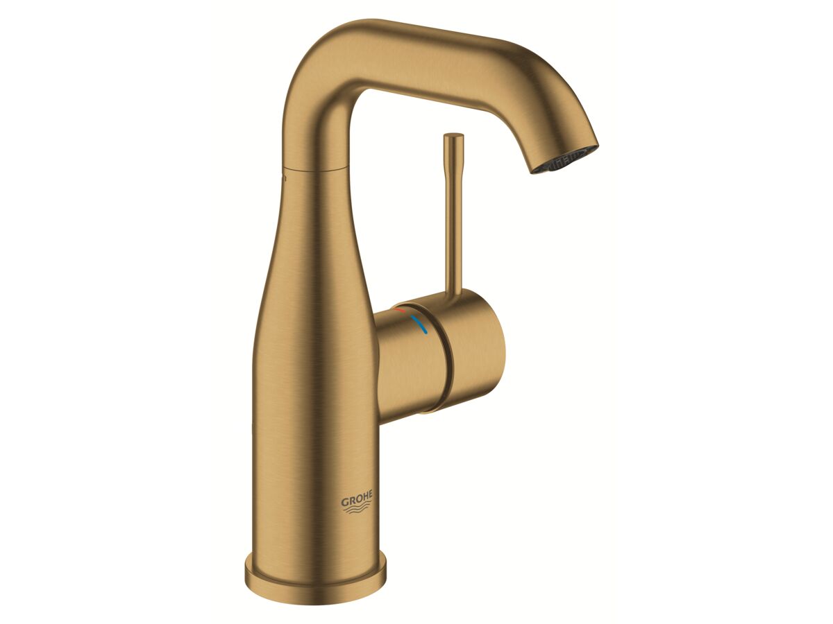 GROHE Essence New Gooseneck Basin Mixer Tap Brushed Cool Sunrise (5