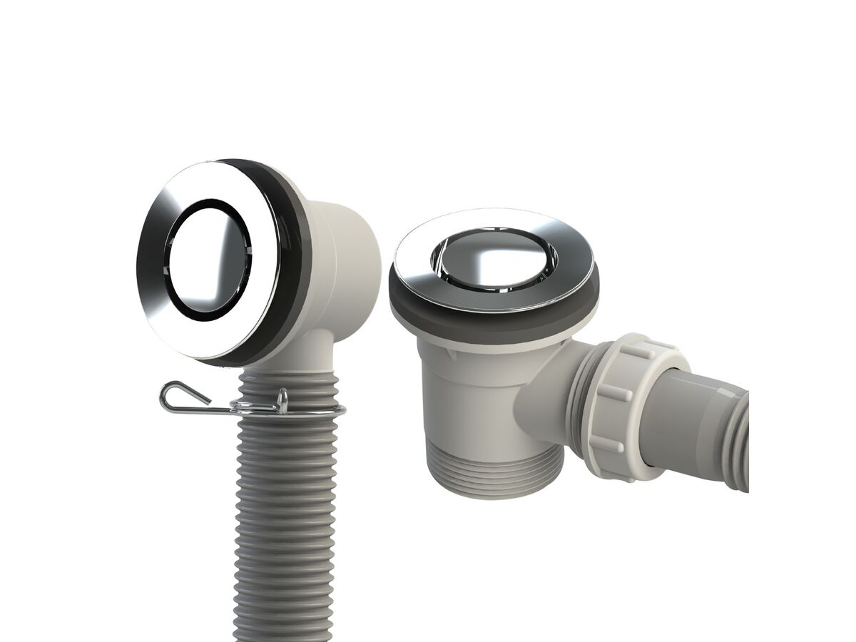 Bath Pop Down Plug & Waste with Overflow 40mm Chrome