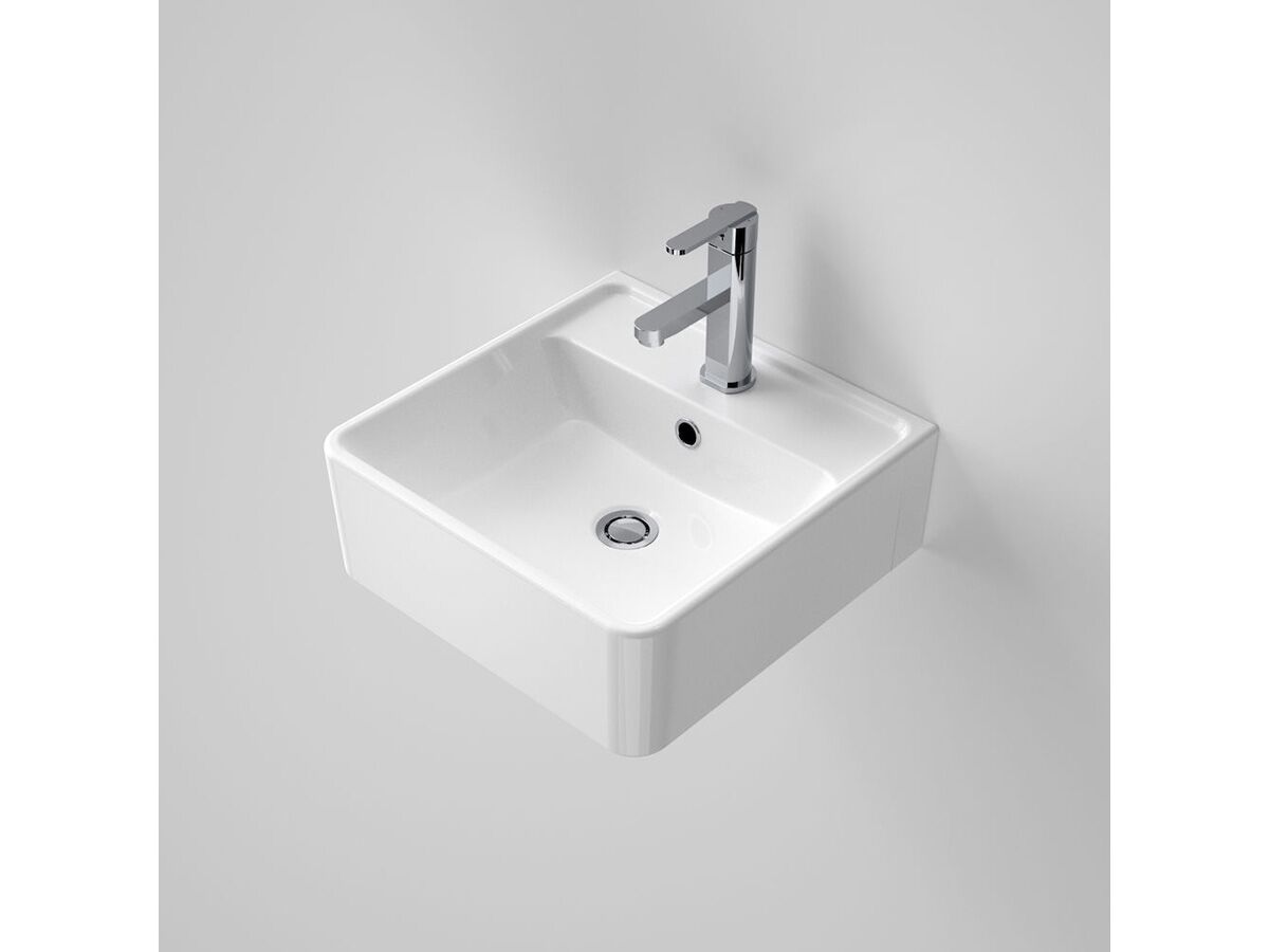 Carboni Wall Basin with Overflow 1 Taphole White