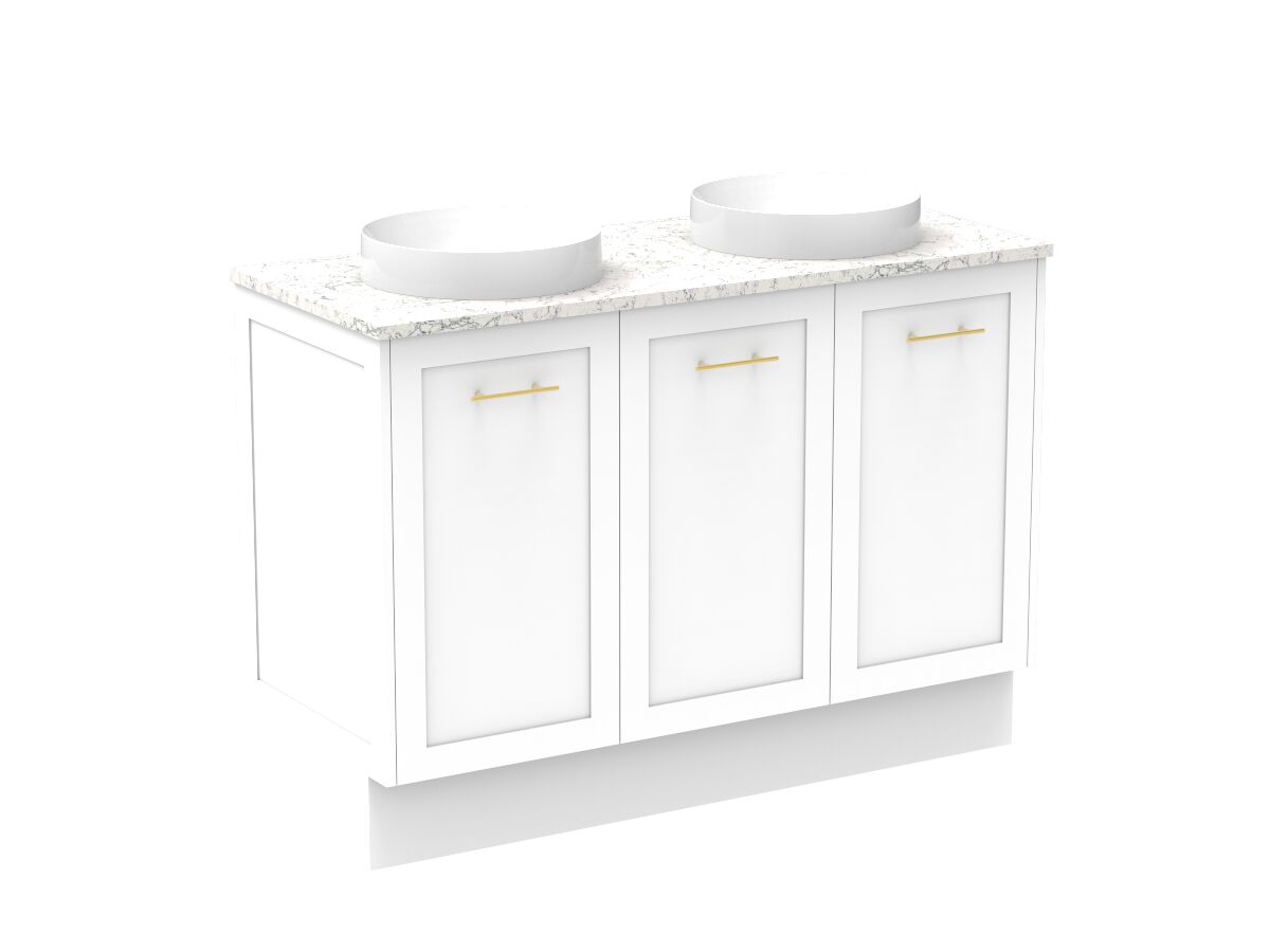 Kado Lux All Door 1200mm Double Bowl Floor Mount Caesarstone