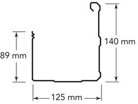 Type M Gutter Zinc Per mtr